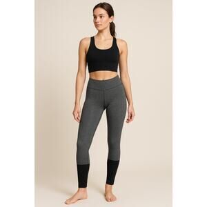 Athleisure Activewear Yoga Leggings Gray Black Panel NEW MIX One Size